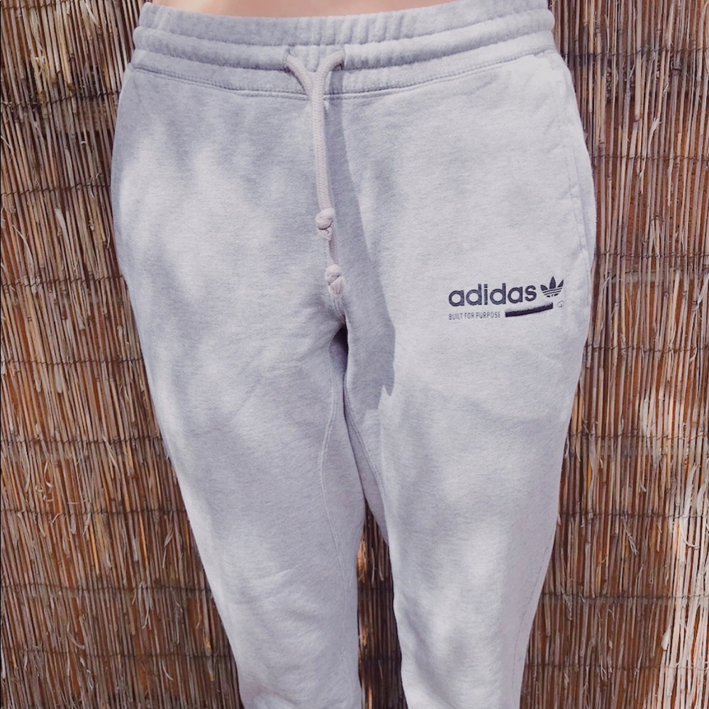 Gray Adidas sweatpants
